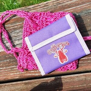 Hot Pink Purse with Girls Ballerina Velcro wallet
